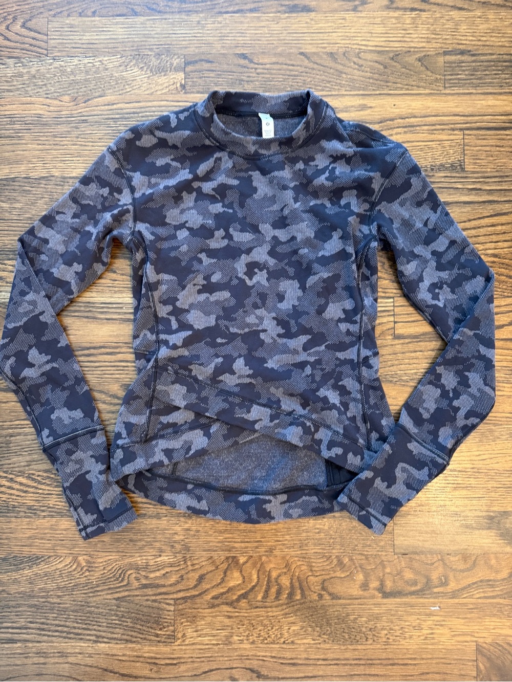 Lululemon Gray and Black Camo Crossover Sweatshirt Pullover